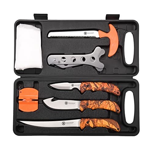 Knine Outdoors Hunting Deer Knife Set Field Dressing Kit Portable Game Proces...