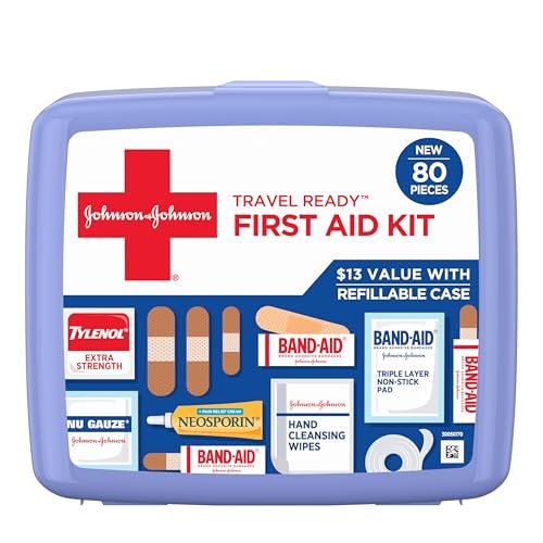 Band-aid Brand Travel Ready Portable Emergency First Aid Kit For Minor Wound ...