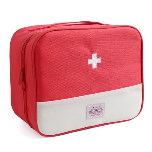 Faylapa First Aid Kit Empty Bag, 9.8x8.3x4.7 Inches Travel Empty First Aid Ki...
