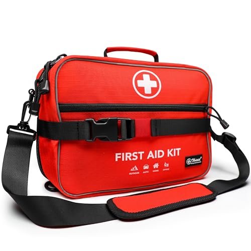 430 Piece First Aid Kit, Well-organized Premium Waterproof Compact Trauma Med...