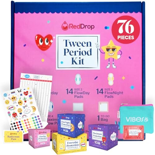 Reddrop Tween Period Kit |76 Pieces First Period Kit For Girls 9-12 | Contain...
