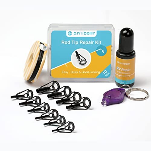 Fishing Rod Tip Repair Kit With Glue, Complete Kit With Uv Cured Adhesive And...