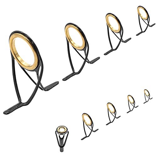 Litoexpe 9 Pieces Fishing Rod Repair Kit, Double Legs Fishing Rod Guides Ring...