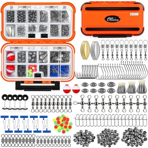 Plusinno 253pcs Fishing Accessories Kit, Fishing Tackle Box With Tackle Inclu...