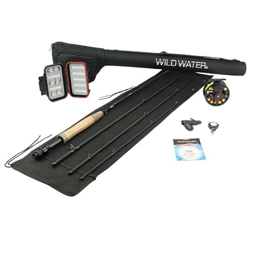 Wild Water Standard Fly Fishing Combo Starter Kit, 5 Or 6 Weight 9 Foot Fly R...