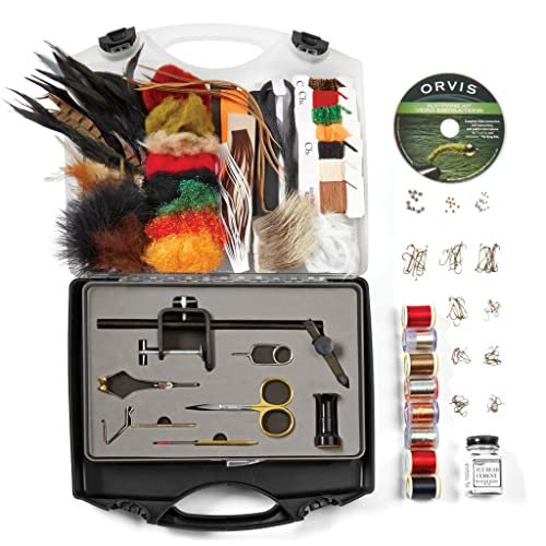Orvis Premium Fly Tying Kit Fly Tying Vice, Tools, Flying Tying Materials For...