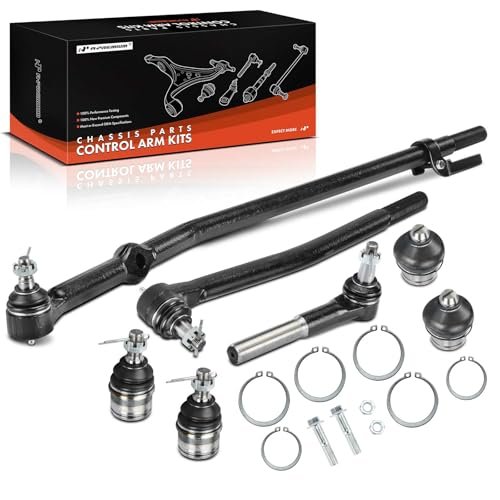 A-premium Set Of 7, Front Upper Lower Ball Joint, Inner Outer Tie Rod End, Co...