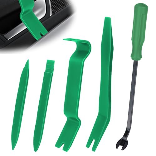 Bfxm 5pcs Auto Trim Removal Tool Kit, Car Clip Pry Tools Kit No Scratch Plast...