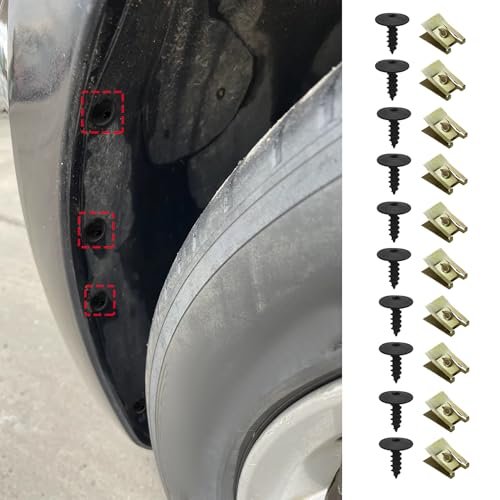 Rebvugr 20pcs Fender Bumper Cover, Bumper Cover Screws, Automobile Body Faste...