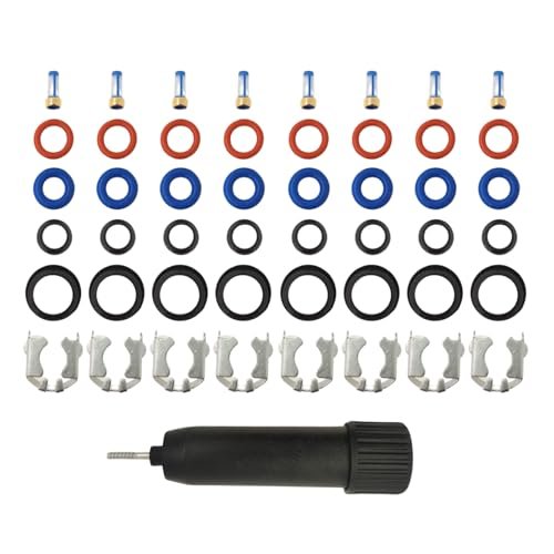 Auto Occasion 8set Fuel Injector Repair Seal Kit Compatible With 99-07 Gm Che...