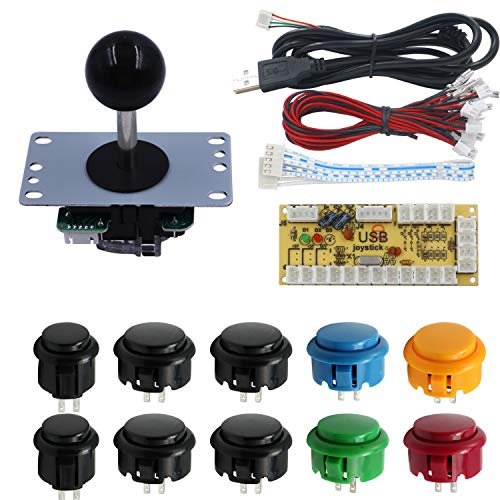 Sjjx Diy Arcade Game Button And Joystick Controller Kit For Rapsberry Pi And ...