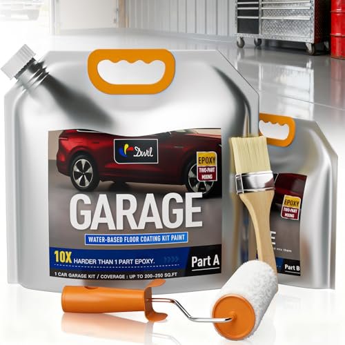 Dwil Garage Floor Epoxy Kit, Garage Floor Paint With Tools, Epoxy Coating For...