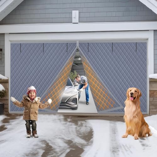 Zeiweo Garage Door Insulation Kit 2-car 16x7ft Magnetic Thermal Insulated Doo...