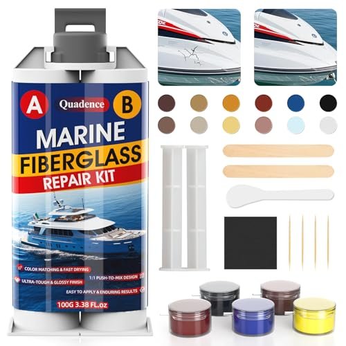 Marine Fiberglass Repair Kit For Boats, Quadence Gel Coat Repair Kit For Boat...