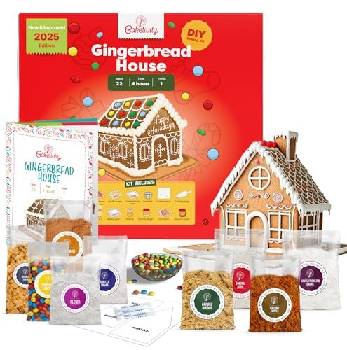 Baketivity Baking Kit Holiday Gingerbread House Kit