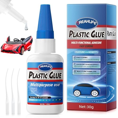 Glue For Plastic Repair, 30g Plastic Glue Strong Adhesive, Heavy Duty Glue Fo...
