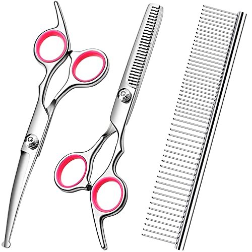 Faigeo Dog Grooming Scissors With Safety Round Tips Stainless Steel Professio...