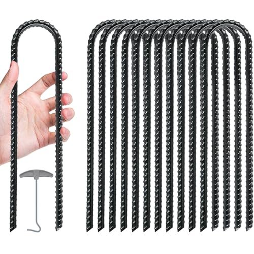 Gtongoko 12 Pack Trampoline Stakes Anchors High Wind, 12 Inch Ground Anchors ...