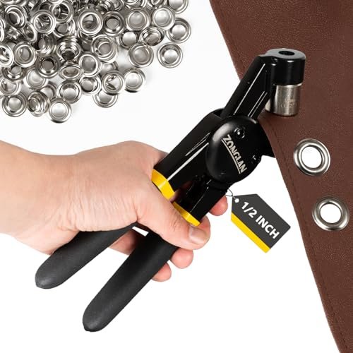 Grommet Tool Kit With 1/2 Inch Die And 300 Sets Of 12mm Grommets,handheld Man...