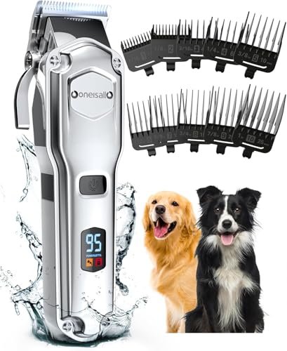 Oneisall Dog Clippers For Grooming For Thick Heavy Coats/low Noise Rechargeab...