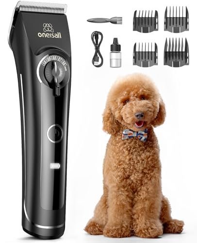 Oneisall Dog Clippers For Grooming Doodles Poodles Thick Curly Hair,low Noise...