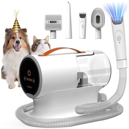 Airrobo Dog Grooming Vacuum Kit,12000pa Strong Pet Vacuum For Shedding,groomi...