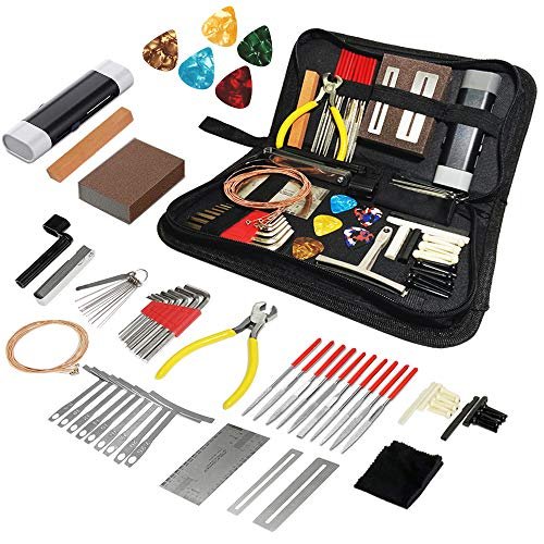 72pcs Guitar Tool Kit，professional Guitar Repairing Maintenance Tool Kit With...
