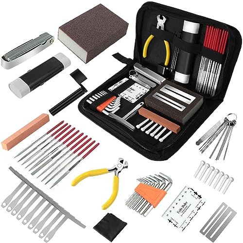 45pcs Guitar Tool Kit, Guitar Repair Kit, Guitar Setup Kit, Luthier Tools Gui...