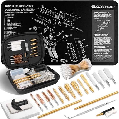 Gloryfire Gun Cleaning Kit Handgun Cleaning Kit Pistol Cleaning Kit .22.357/9...