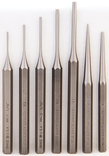 Grace Usa Gun Care Steel Punch Set, Gunsmith Tools & Accessories, 7 Piece Set...
