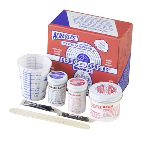 Brownells Acraglas 2-gun Glass Bedding Epoxy Compound Kit For Rifle Stock, Gu...