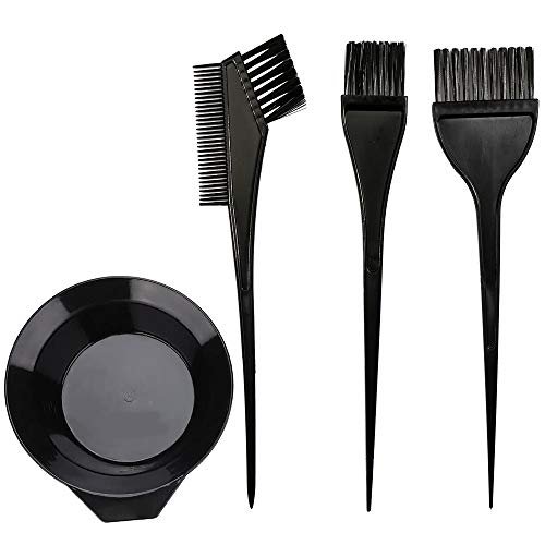 Moonmini Hair Dye Color Brush And Bowl Set, Color Bowl Brushes Tool Mixing Bo...