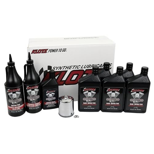 Klotz 5 Quart 20w/50 Synthetic Motor Oil Change Kit For 1999-2018 Twin Cam & ...