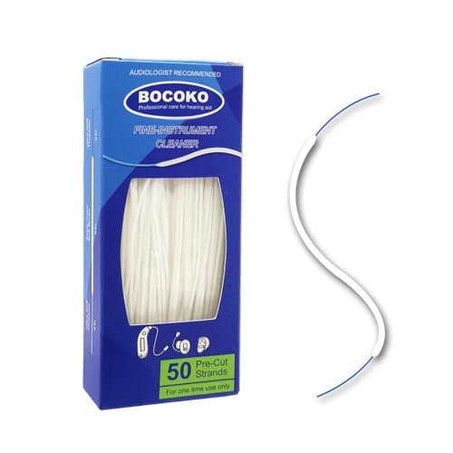 Bocoko 50 Count Hearing Aid Cleaner Ready-to-use Stands Effective Thread-fine...