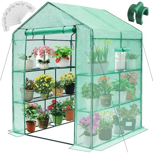 Greengro Greenhouse, 57 X 57 X 76'' Greenhouses For Outdoors, Durable Green H...