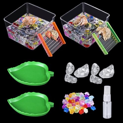 7 Pack Hermit Crab Pool Hermit Crab Water Bowl Dish Hermit Crab Food Bowl Dis...