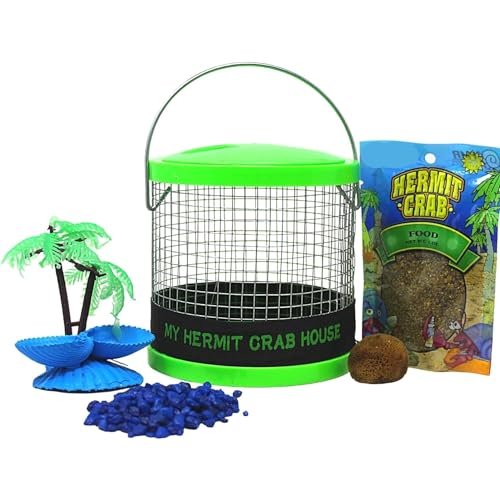 Needzo Diy Terrarium Kit, Small Hermit Crab Starter Kit With Wire Cage, Palm ...