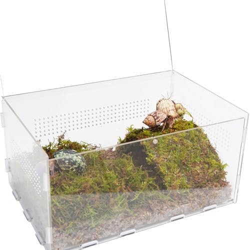 Begeterday Hermit Crab Cage, Hermit Crab Starter Kit With Tank And 2qt Substr...