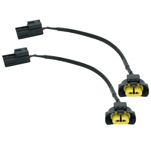 Micarun 2 Pcs Headlight Hid To Halogen Adatper Wiring Harness Connector Pigta...