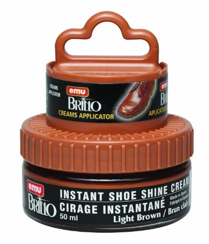 Moneysworth & Best Instant Shoe Shine Cream Kit, Light Brown, 50 Ml