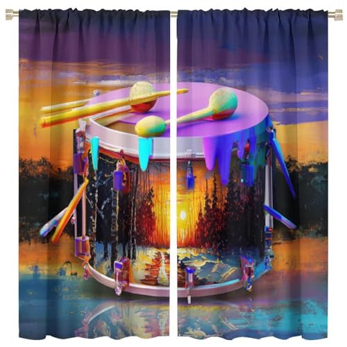 Fbmlbrb Cool Abstract Drum Kit Curtains