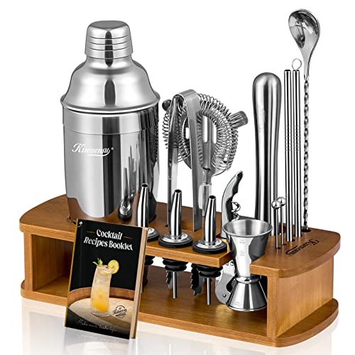 Kitessensu Cocktail Shaker Set Bartender Kit With Stand | Bar Set Drink Mixer...