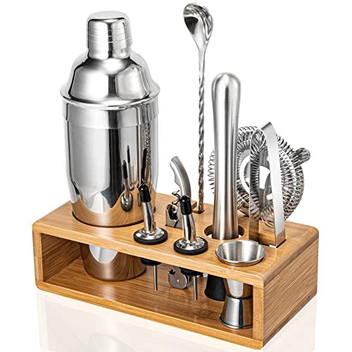 Cocktail Shaker Set, Mixology Bartender Kit 10-piece Bar Tools Set With Styli...