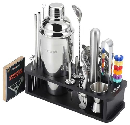 Hmybar® 22-pc Cocktail Shaker Set(24oz/700ml) | Mixology Bartender Kit | Bar ...