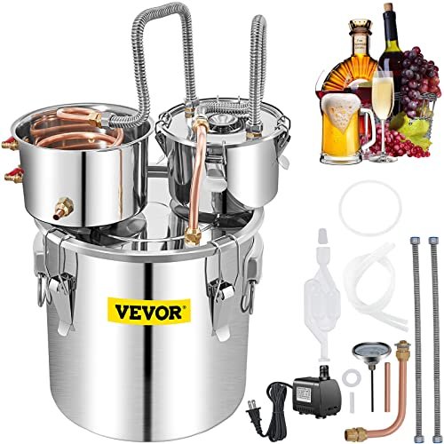 Vevor Alcohol Still 13gal/50l, Alcohol Distiller With Thumper Keg, Distillery...