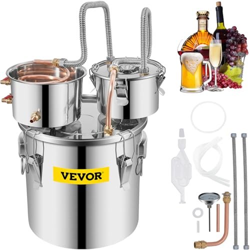 Vevor Alcohol Still 5gal/20l, Alcohol Distiller With Thumper Keg, Distillery ...