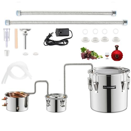 Desennie Distilling Kit Shine Still Home Brewing Distillery Kit 5 Gallon With...