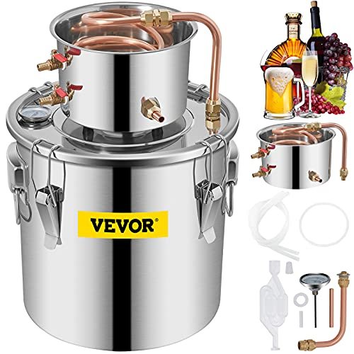 Vevor Alcohol Still 3gal/12l Alcohol Distiller Stainless Steel Distillery Kit...