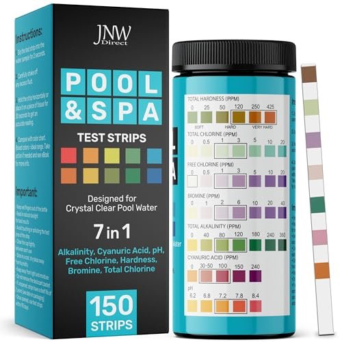Jnw 7-in-1 Pool Test Strips, 150 Quick & Accurate Test Strips For Pool Water,...