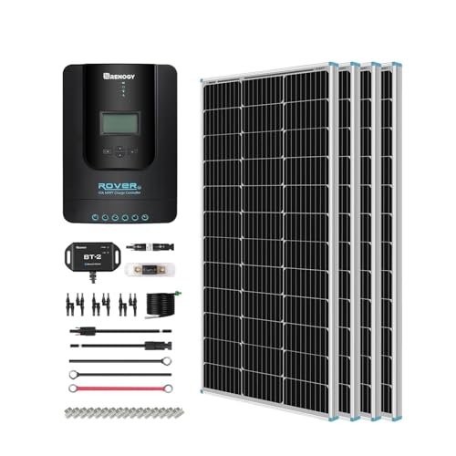 Renogy 400 Watt 12 Volt Premium 4 Pcs 100w Panel+40a Mppt Charge Controller+ ...